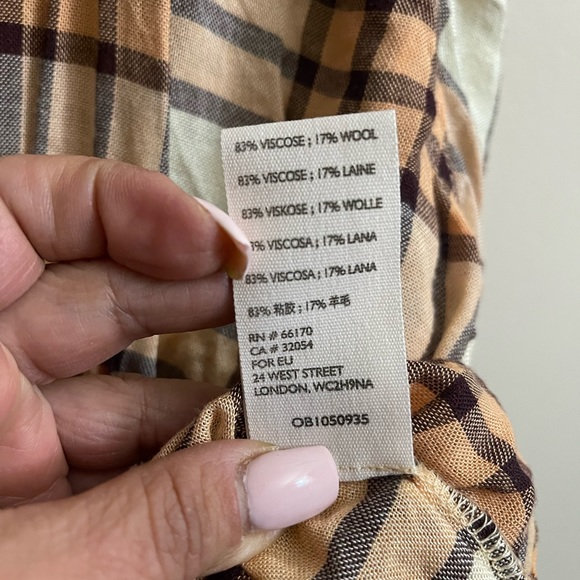 Free People Peach tree plaid shirt size small - Picture 7 of 7